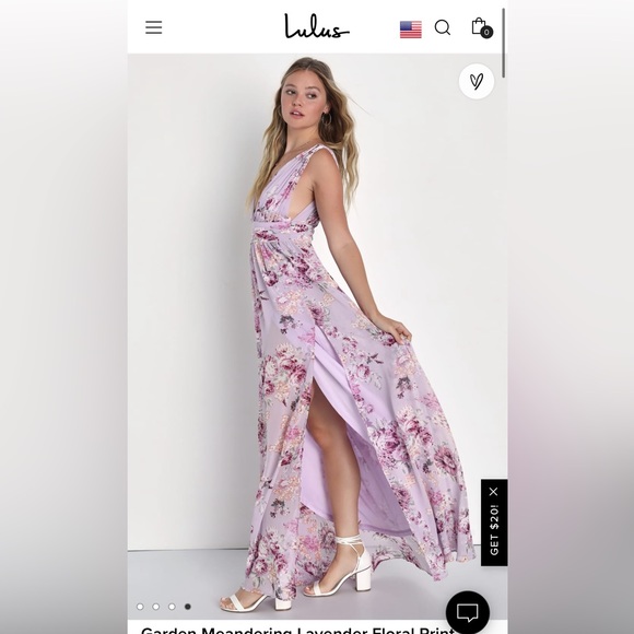 Lulus Lavender Floral Print Maxi Dress - Picture 2 of 5